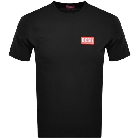 Diesel T Box Lab Logo T Shirt Black | Mainline Menswear us